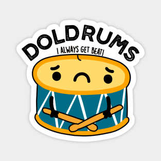 Doldrums Cute Sad Drummer Drum Pun Magnet