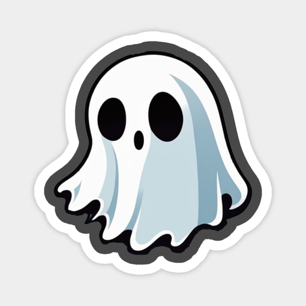 Cute chunky ghost halloween design Magnet by Edgi