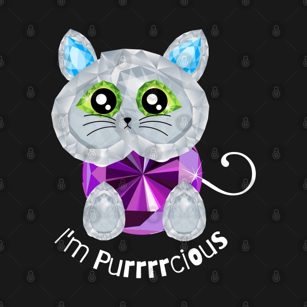 I'm Precious- Diamond Cat Pun by Mey Designs