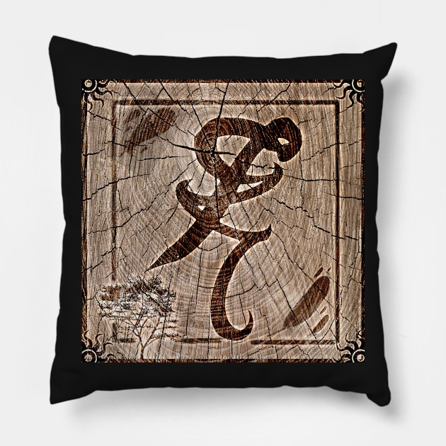 Wood Burned Healing Rune Pillow by AjDreamCraft