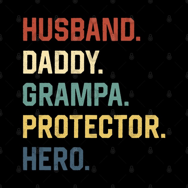 Fathers Day Shirt Husband Daddy Grampa Protector Hero Gift by Marang