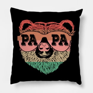 Retro Papa Bear New Dad Father's Day Daddy Birthday Family Pillow