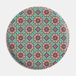 Beautiful Moroccan Flower Pattern Pin