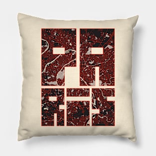 Paris, France City Map Typography - Vector Pillow