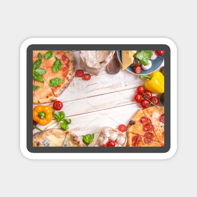 Round Pizza Magnet by drewreynoldssss