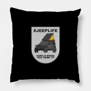 Jeep Life Jeep Wrangler Offroad 4x4 - Grey Pillow