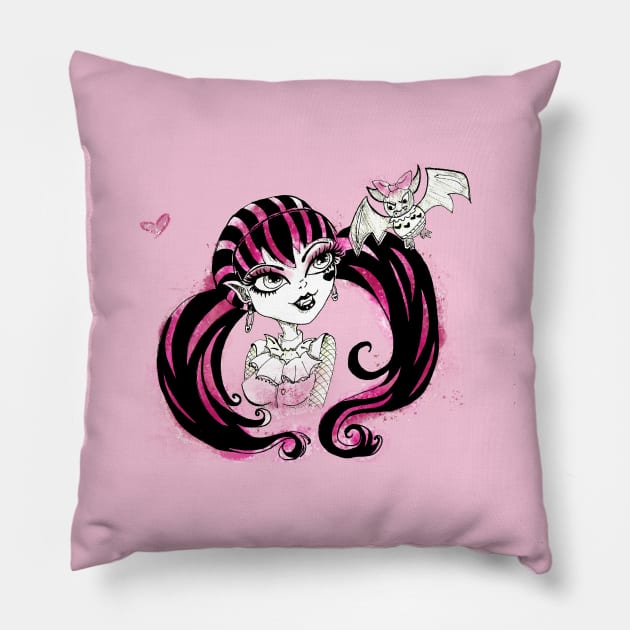 Draculaura Pillow by Wingedwarrior