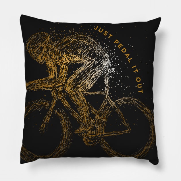 Bike shirt | Cyclist riding a bicycle - just pedal Pillow by OutfittersAve