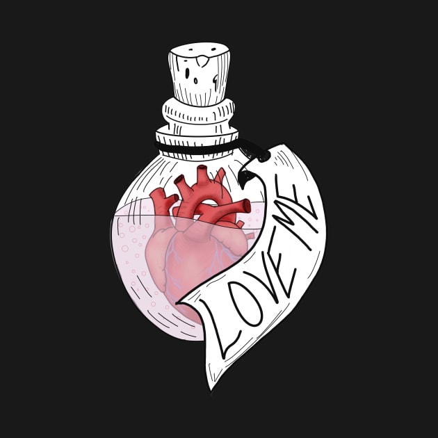 Love Potion - Anatmoical Heart In A Bottle by DesignsBySaxton