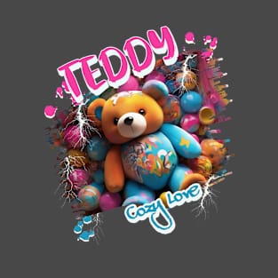 Graffiti-inspired portraiture Teddy T-Shirt