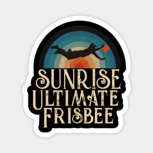 Ultimate Frisbee Sunset Magnet