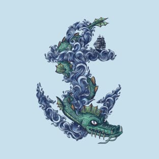 Sailing the High Sea Serpent T-Shirt