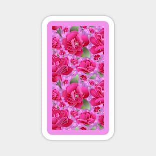 Cut Roses  on Lilac Vertical Magnet