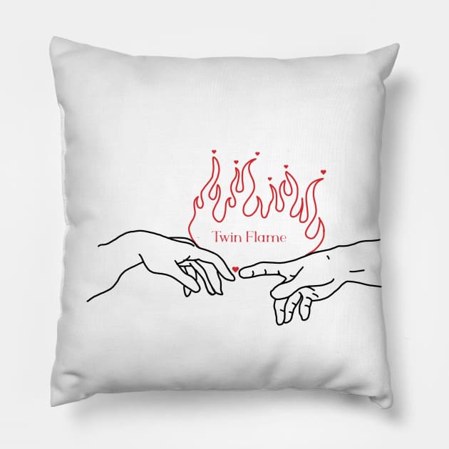 twin flame Pillow by morgananjos