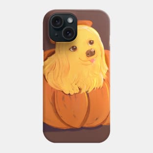 Puppy pumpkin Phone Case