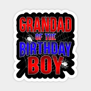 Grandad Of The Birthday Boy Spider Bday Party Magnet