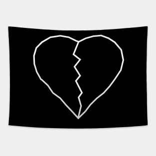 Black Heart T-Shirt Tapestry