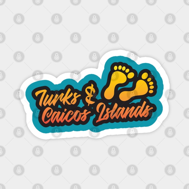 Turks and Caicos Islands Sunset Bare Feet Magnet by TGKelly