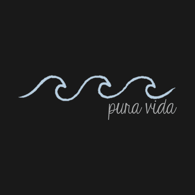 Pura Vida Wave in Cursive by annmariestowe