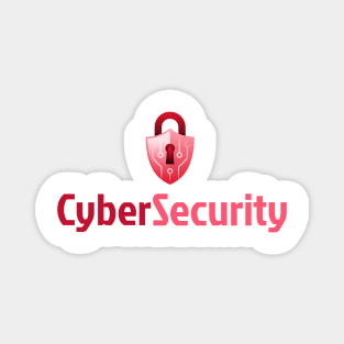 Cyber Security Lock Red Magnet