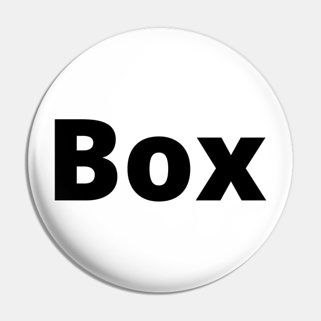 Box Black Text Typography Pin by Word Minimalism