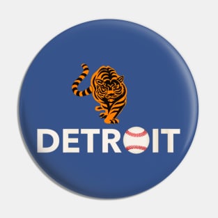 Detroit Baseball Tigers are coming Pin