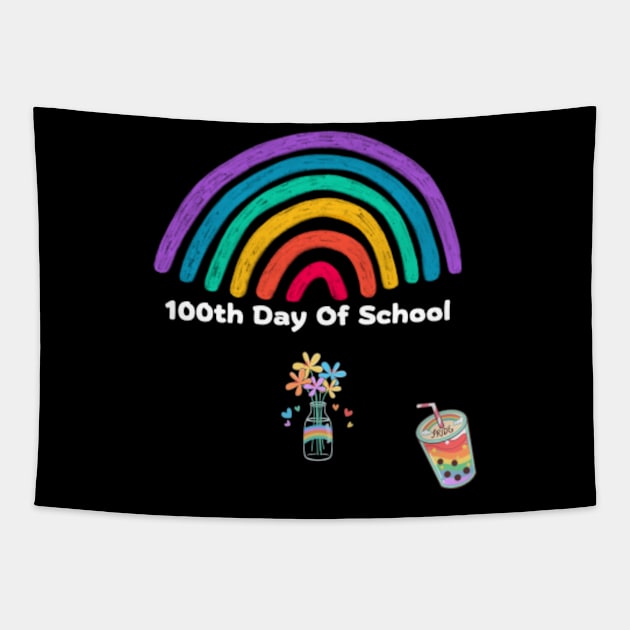 100 Days of Loving School Shirt, 100th Day of School Shirt, 100 Days of School Shirt Tapestry by JasonShirt