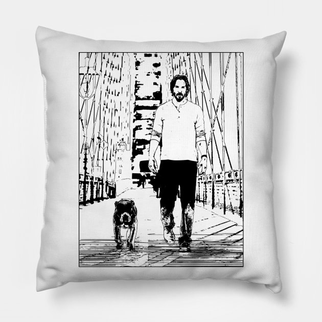 John Wick (Bridge) Pillow by amon_tees