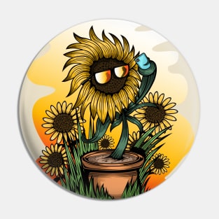 Too Cool Sunflower Pin