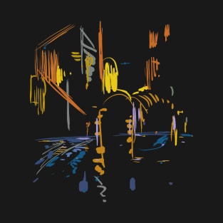 Village By The River In The Night T-Shirt