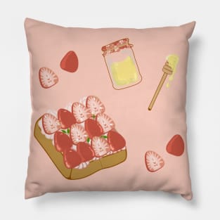 Strawberry Cream Bread Pillow