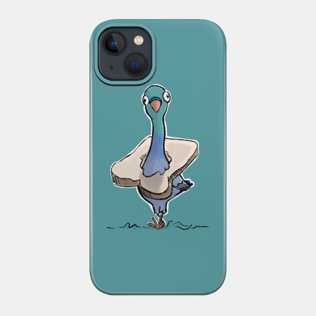 Pigeon with Bread Necklace - Pigeon - Phone Case