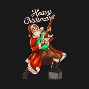 Santa claus playing guitar T-Shirt