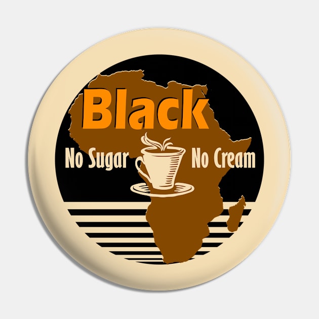 Black No Sugar No Cream Coffee Pin by Fox1999