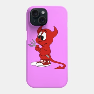 Cartoon Devil Holding Pitchfork Phone Case