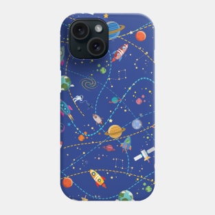 Space rocket pattern Phone Case