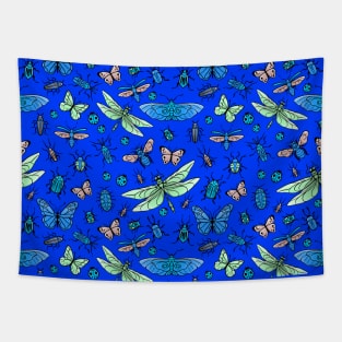 Pretty bugs, butterflies and dragonflies pattern Tapestry