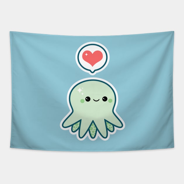 Kawaii Octopus Tapestry by sugarhai