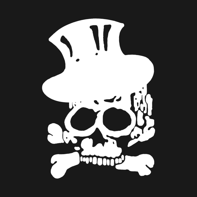 White Skull and Crossbones with Top Hat by SpecialTs