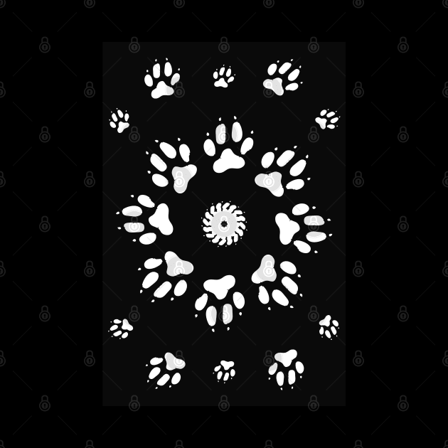 Black and White Dog Paws by KRitters