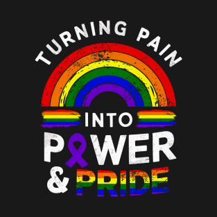 Turning Pain Into Power And Pride Migraine Lupus LGBT LGBTQ T-Shirt