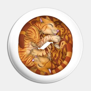 Yin-Yang Cats: Ginger Tabby Pin