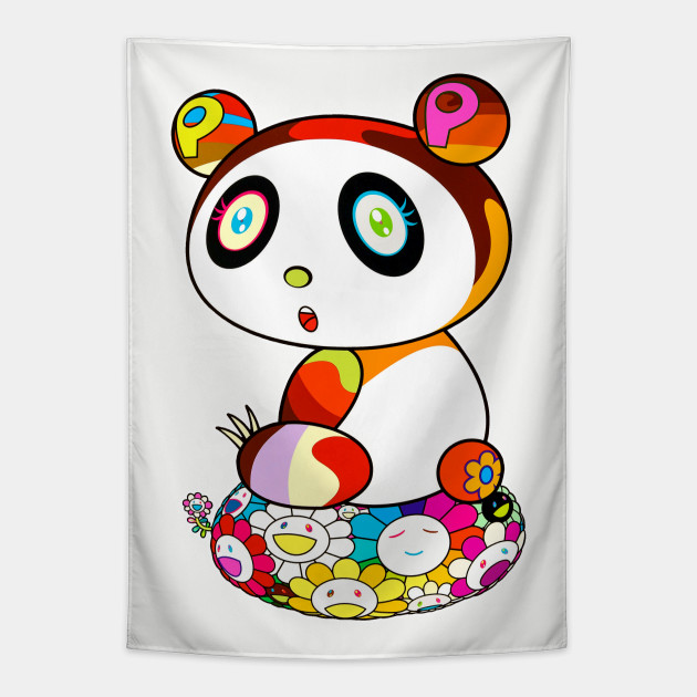 Murakami Panda X Happy Smiling Flower Ball Murakami Tapestry TeePublic