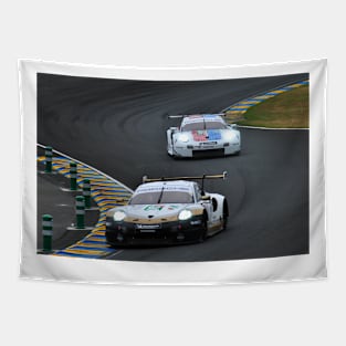 Porsche 911 RSR 24 Hours of Le Mans 2019 Tapestry