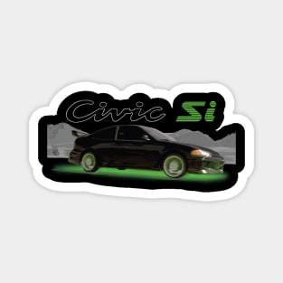 Fast Family EG Coupe Neon Street Racer Night Magnet