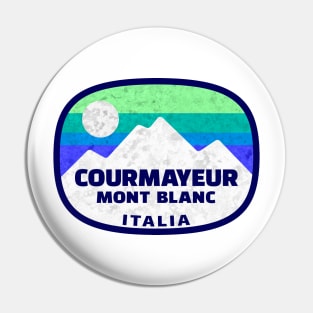 Ski Courmayeur Italy Skiing Mont Blanc Italia Matterhorn Pin