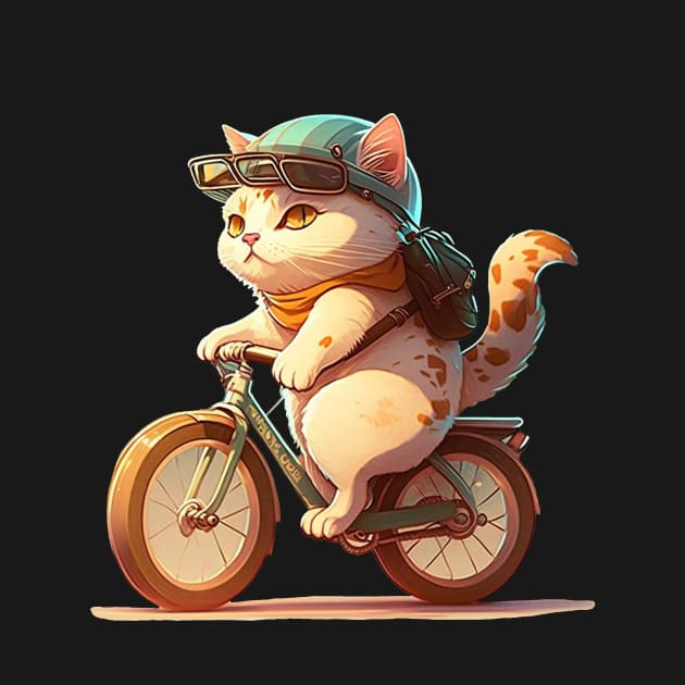 Meow on bike by Path