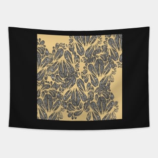 Bee and Bear Collaborate in Orange Tapestry