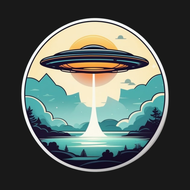 Flying Saucer UFO vintage style by AhmedPrints