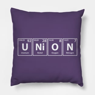 Union (U-Ni-O-N) Periodic Elements Spelling Pillow